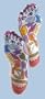 Basic Knead Reflexology Sox - Form Fitting Foot Socks for Massage Therapy