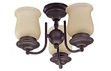31C4U5LWmFL. SL160  Three Light Ceiling Fan Light Kit in New Bronze