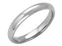 Platinum Ladies 3mm Heavy Court-Shape Wedding Ring