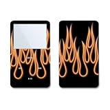 Orange Neon Flames Design Skin Decal Sticker for Apple iPod video 30GB/ 60GB/ 80GB Player