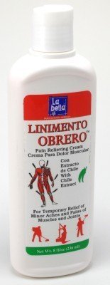 La Bella Linimento Obrero Pain Relieving Cream 8 oz. (Case of 6) La Bella Linimento Obrero Pain Relieving Cream 8 oz. (Case of 6)