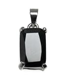 Square Black Onyx Stone Pendant
