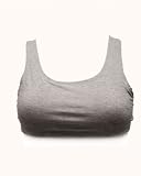 Ladies Cotton Spandex Racer back Sports Bra Grey
