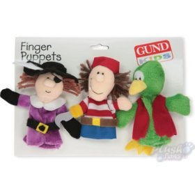 Childrens Toyshop  Toys : GUND - Ahoy Matey Finger Puppets, 10cm