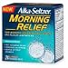 Alka-Seltzer Morning Relief Pain Reliever Effervescent Tablets, Alertness Aid with Caffeine, Citrus, 24-Count Boxes (Pack of 4)