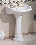 CHEVIOT Victorian Pedestal Lavatory Sink with 4 inches Faucet Drillings