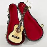 Acoustic Folk Guitar Musical Instrument With Case Christmas Ornament