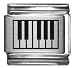 Jewelry : Clearly Charming Piano Keys Laser Italian Charm