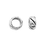 Sterling Silver Short Twist Spacer Bead - Fits Pandora - 4.4mm (1)