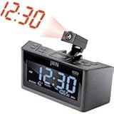 jWin JL365 Dual Alarm Clock with Projection and AM/FM Radio (Black)