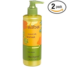 Alba Botanica Coconut Milk Facial Wash, 8-Ounce Bottle (Pack of 2) by Alba
