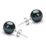 Black 8.5-9mm AAA Japanese Akoya Pearl Earring Set