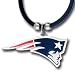 New England Patriots Logo Pendant w/Rubber Cord - NFL Football Fan Shop Sports Team Merchandise