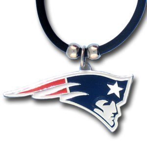 New England Patriots Logo Pendant w/Rubber Cord – NFL Football Fan Shop Sports Team Merchandise