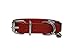 Studded Cat Collar, Genuine Leather Kitten Collar, Sturdy Breakaway Cat Collar, Water-Resistant Cat Collar with Bell & Elastic Stretch, Valentine Red, 12 x 1/2 inches - Angel Pet Supplies