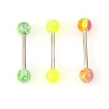 Set of 3 Glitter Tongue Rings