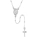 Sterling Silver Baby Rosary Necklace Dainty 1.8 mm Beads Handmade for women Italy, 18 inch