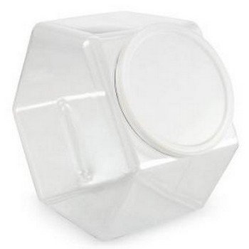 Plastic Hexagon Candy Jar with Lid 4