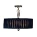 International Lighting - 14057-15: 3Lt Park Ave Crystal Semi Flush with Fabric Shade