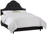 Skyline Furniture Velvet Full Tufted High Arched Bed - Black