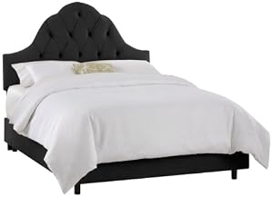 Click Here For Cheap Skyline Furniture Velvet Tufted High Arched Bed For Sale
