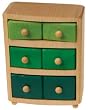 Handmade Doll House Drawers, Green