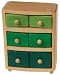 Handmade Doll House Drawers, Green