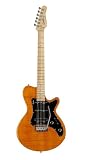 Godin SD 22 Guitar, Amber Flame Leaftop MN)
