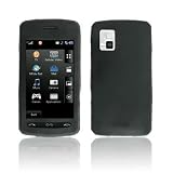 Black Silicone Soft Rubber Case Cover for LG CU920, LG VU CU915 Phone