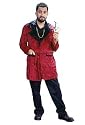 Adult Red Velvet Smoking Jacket Costume