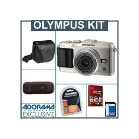 Olympus E-P3 Pen Digital Camera, Silver with M.Zuiko 17mm f/2.8 Silver Lens - Bundle - with 8GB SD Memory Card, Spare BLS-1 Lithium-Ion Rechargeable Battery, Camera Case, USB 2 0 SD Card Reader - FREE: Red Giant Magic Bullet PhotoLooks V1.5 Software, a $199.00 Retail Value