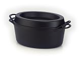 Le Creuset - Doufeu - cocotte en fonte - ovale - noir mat - 32cm - 25084320000460