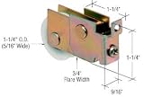 CRL 1-1/4 Nylon Ball Bearing Sliding Glass Door Roller with 9/16 Wide Housing for King Mirror Doors - Package