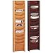 Buddy Products 612-11 12-Pocket literature display wall rack, medium oak