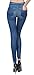 Women's Denim Print High Waist Blue Jean Leggings Seamless Skinny Jeggings L