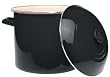 Le Creuset Enamel-on-Steel 12-Quart Covered Stockpot, Black Onyx