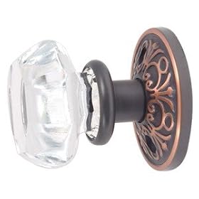 Old Town Privacy Glass Doorknob Set by 