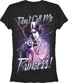  Star Wars Dont Call Me Princess Juniors T-shirt Tee