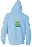 Bass Guitar Players Rock My World Youth Zippered Hooded (Hoody) Sweatshirt Fleece Jacket LT BLUE XL