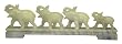Line of elephants - hand carved chinese soapstone family of pacyderms