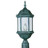Beveled Glass 1 Light Post Mount Lantern– Verde Green