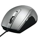 iBUFFALO レーザー式有線マウス USB 5ボタン 58機能割当 M シルバー BSMLU07MSV