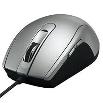 iBUFFALO レーザー式有線マウス USB 5ボタン 58機能割当 M シルバー BSMLU07MSV
