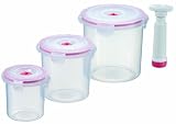 Zevro VS2 R 703 Vac n Save Ruby Round Shaped Vacuum Sealing Food Storage Containers, Set of 3 31C6Jc3hTJL. SL160 Zevro VS2 R 703 Vac n Save Ruby Round Shaped Vacuum Sealing Food Storage Containers, Set of 3