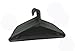 Set of 24 Adult Plastic Tubular Cloth Hanger and 1 Pant Hanger Black