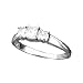 14K White Gold .50 CTW Princess Cut 3 Stone Diamond Ring