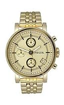 Fossil Unisex Chronograph Gold Tone Watch #ES2197