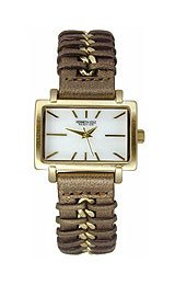 Kenneth Cole Reaction Women's Leather Gold-Tone Chain Watch #KC2434