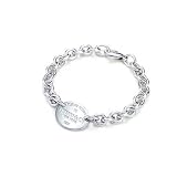 OVAL TAG BRACELET 925 STERLING SILVER TIFFANY silver graphics