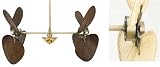 Fanimation FP240AB Palisade Brass Ceiling Fan 52 Includes PAP1 Blades, P38 Monkey and EP48AB Pole